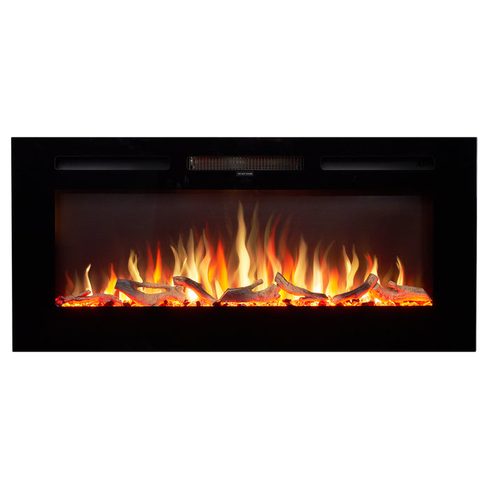 Adam Fire 25819 Adam Orlando Inset/Wall Mounted Electric Fire, 42"