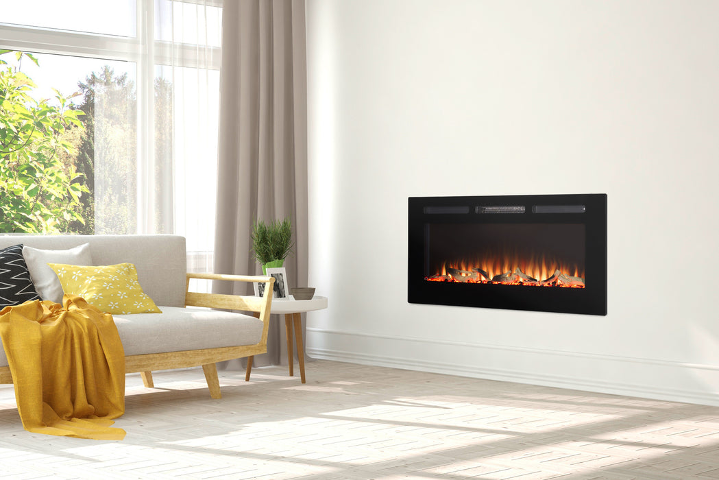 Adam Fire 25819 Adam Orlando Inset/Wall Mounted Electric Fire, 42"