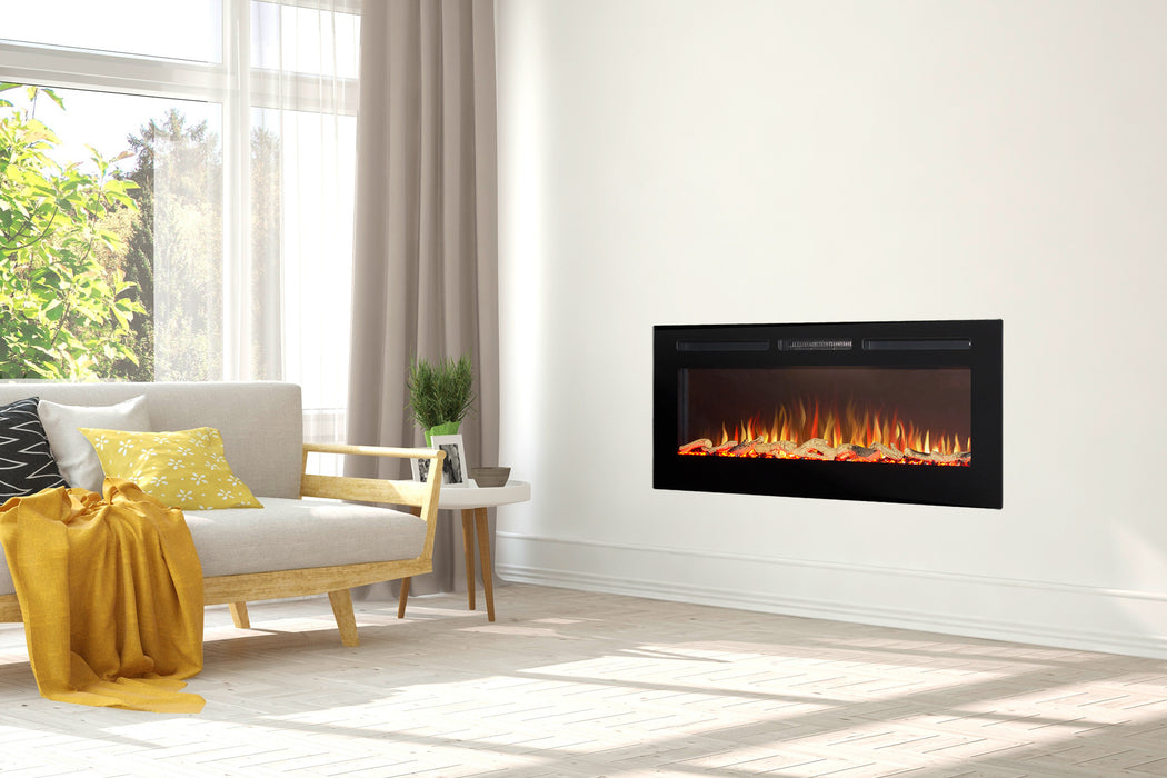 Adam Fire 25820 Adam Orlando Inset/Wall Mounted Electric Fire, 50"