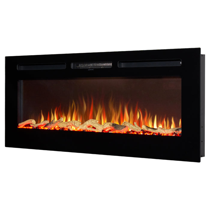 Adam Fire 25820 Adam Orlando Inset/Wall Mounted Electric Fire, 50"