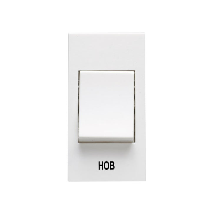 Volex Accessories DG3460NRHB 20A 1G DP Grid Switch Module Printed 'Hob'