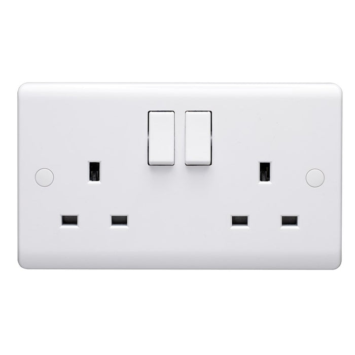 Volex Accessories D1500DNR 13A 2 Gang Double Pole Switched Socket