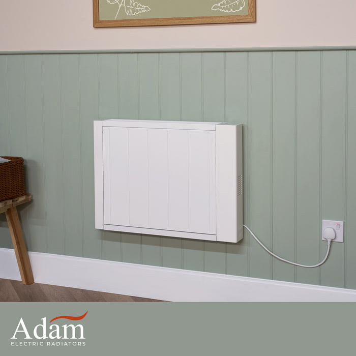 Adam Fire 26040 Adam Sola Ceramic -IQ 1500W Electric Radiator in White with Smart WiFi Control