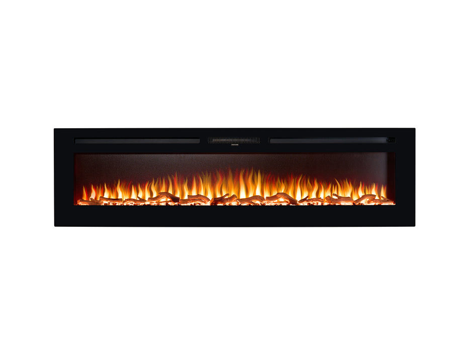 Adam Fire 26873 Adam Orlando Inset/Wall Mounted Electric Fire, 72"