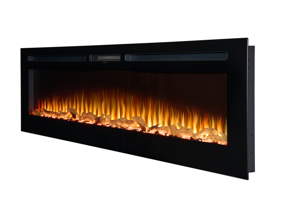 Adam Fire 26873 Adam Orlando Inset/Wall Mounted Electric Fire, 72"