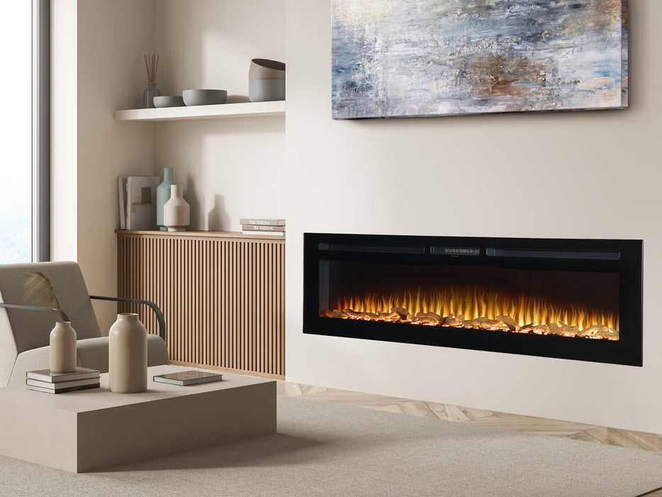 Adam Fire 26873 Adam Orlando Inset/Wall Mounted Electric Fire, 72"