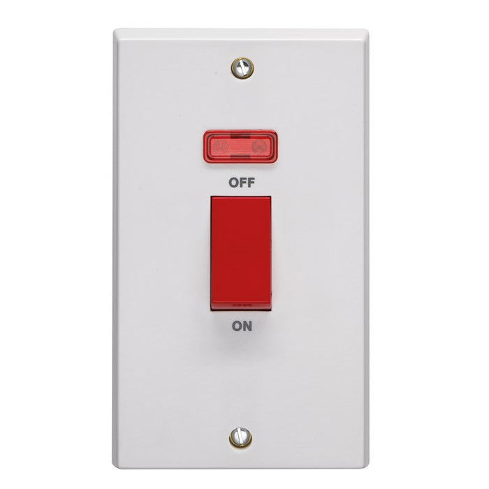 Volex Accessories VX9702 45A 2 Gang Vertical Double Pole Control Switch