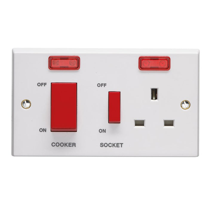 Volex Accessories VX9700 45A Cooker Control Unit With 13A DP Switched Socket