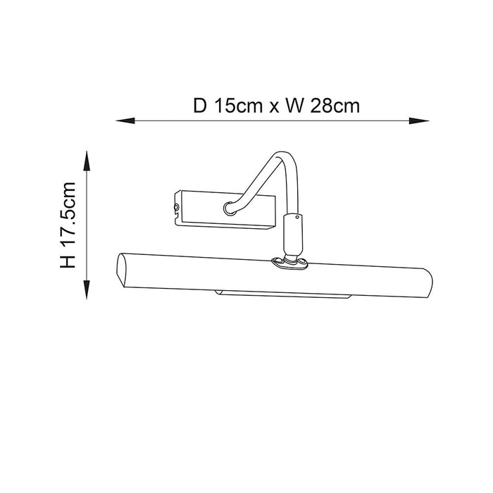 Endon Lighting PL-LEDG9-SC Linton 2lt Wall Lights Chrome