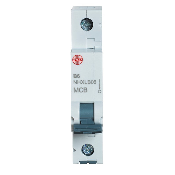 Wylex NHXLB06 6A 6KA Single Pole Miniature MCB Type B