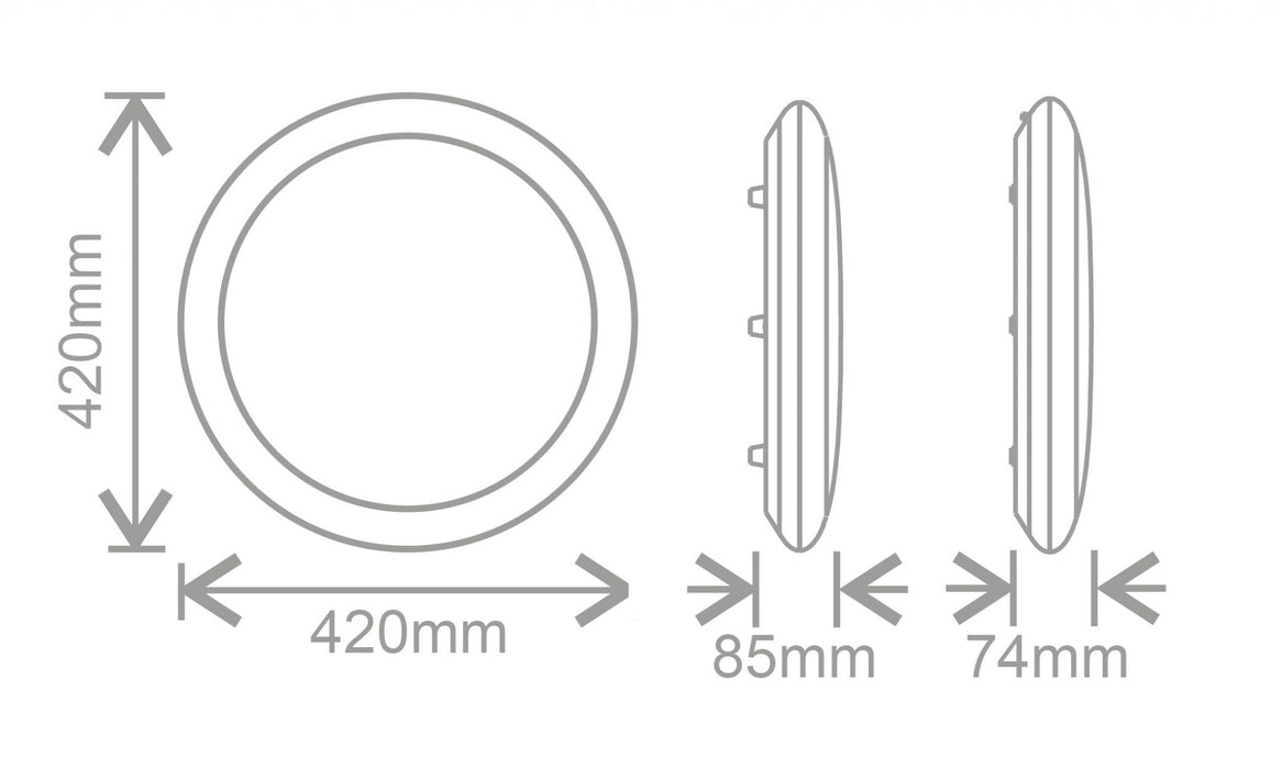 Kosnic MEO25-SCT Meola 25W Large Ultra Slim LED Bulkhead