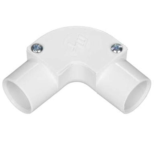 Marshall-Tufflex MIE2WH 20mm PVC Conduit Inspection Elbow White