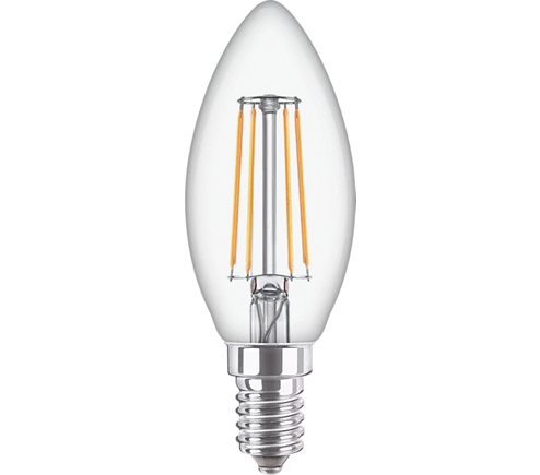 Philips 929001889719 LEDCANDLE CLEAR FILAMENT 4.3W E14 NON DIM