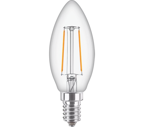 Philips 929001238392 LEDCANDLE CLEAR FILAMENT 2W E14 NON DIM