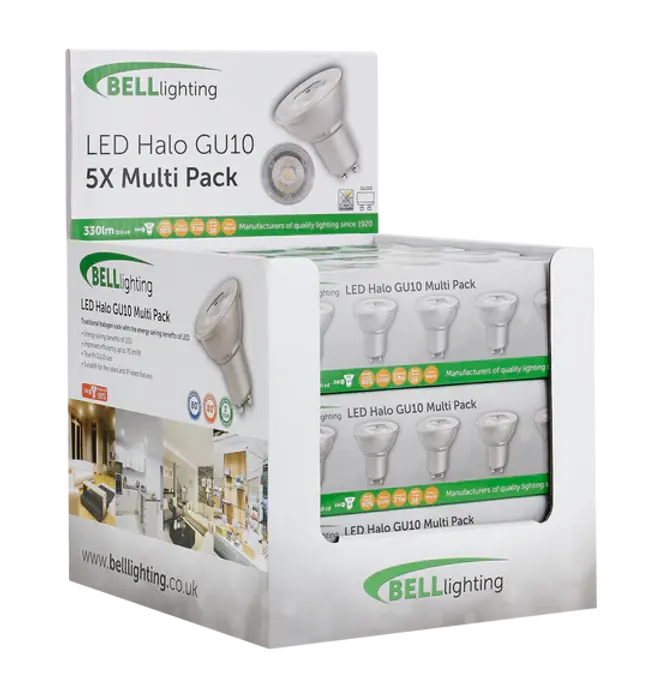 Bell 60614 3.2W LED Halo GU10 - 38°, 2700K Packs of 5