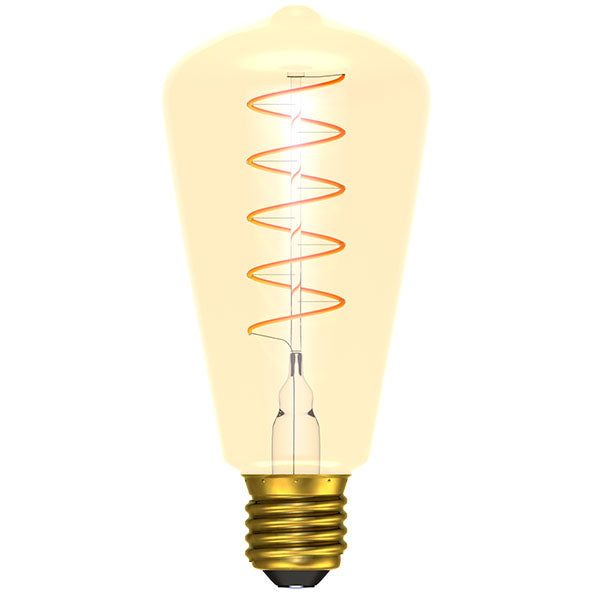 Bell 60017 4W LED Vintage Soft Coil Vertical Filament Squirrel Cage - ES, Amber,