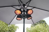 Forum Lighting ZR-37445-BLK Ruby 4x450W Parasol Heater