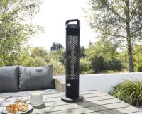 Forum Lighting ZR-37441-BLK Harry 1200w Flocked Outdoor Floor Standing Heater Black