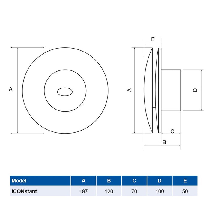 Airflow iCONstant T 72687117 100mm Axial Fan with Timer