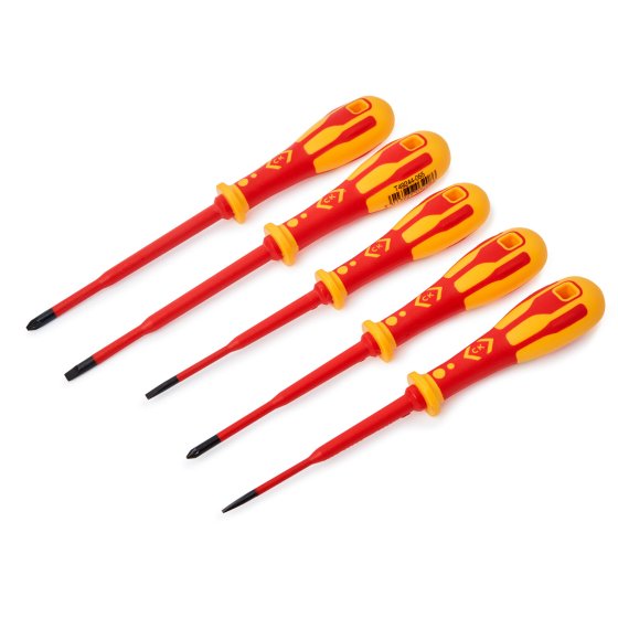 C.K Tools T49283D VDE Slim Screwdriver set - 5 piece Slotted/PZD