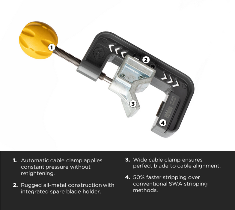 C.K Tools T2250 12-36mm ArmourSlice SWA Cable Stripper