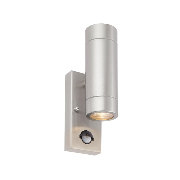 Saxby 75430 Palin PIR 2lt wall IP44 7W Stainless Steel