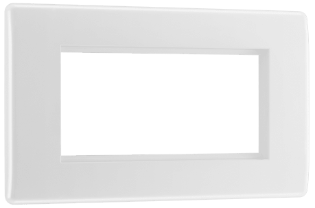 BG 8EMR4 Front Plate White Plastic 4 Module