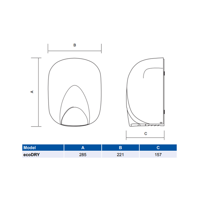 Airflow 90000519 ecoDRY 1100 Satin