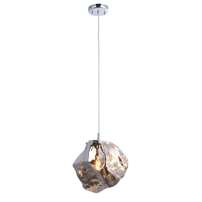 Endon Lighting 97654 Rock Chrome Pendant Light