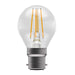 Bell Lighting 60123 4W LED Filament Clear Round Dimmable - BC, 4000K