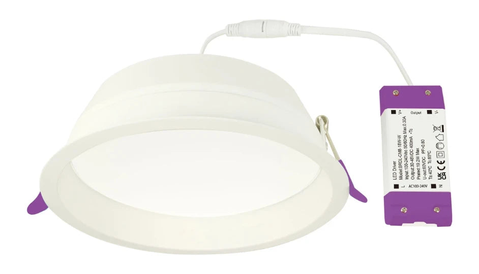 Deta BR2002 18W CCT3 IP44 Downlight White 220-240V