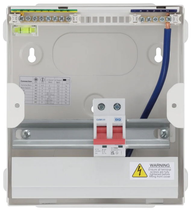 BG CF6M4 6 Module 4 Way 100A Main Switch