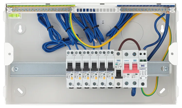 BG CFUSWP612ASPD 14 Module 12 Way 100A Main Switch, 6 RCBO's, Type 2 SPD