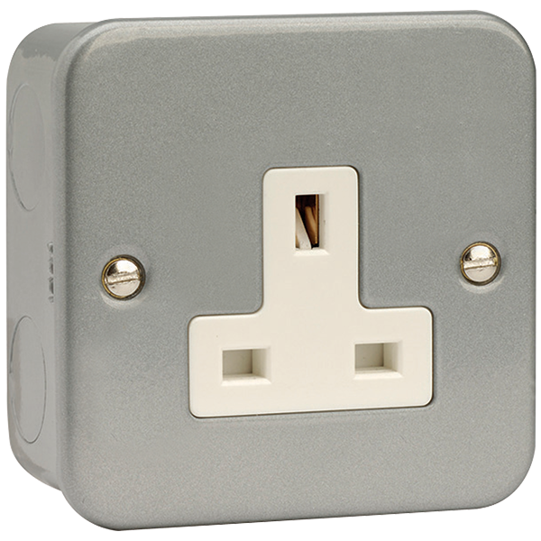 Click Scolmore CL030 13A 1 Gang Unswitched Socket Outlet