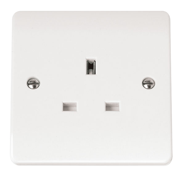 Click Scolmore CMA030 13A 1 Gang Unswitched Socket Outlet