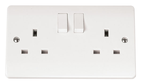 Click Scolmore Mode CMA036 13A 2G Switched DP Socket