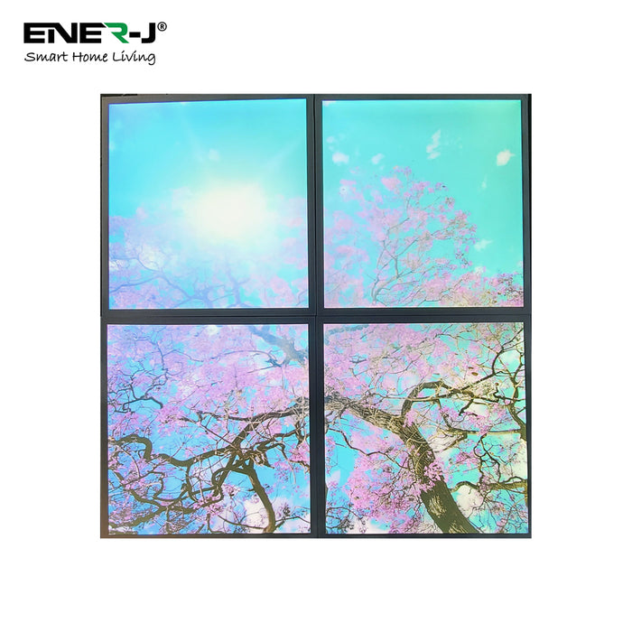 ENER-J E153 SKY Panel 600x600mm with Cherry Blossom Trees 2D Effect (4 pcs set)