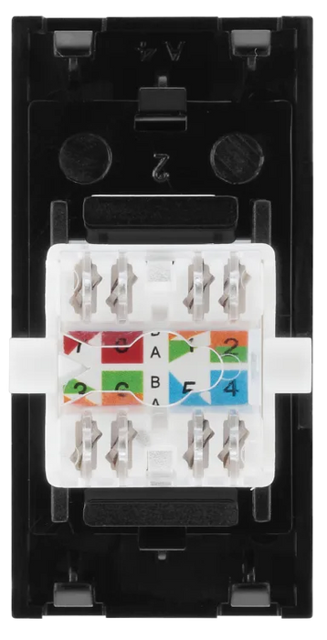 BG Nexus EMRJ45C6B-01 1 Euro Module IDC Cat6 RJ45 Data Outlet Black