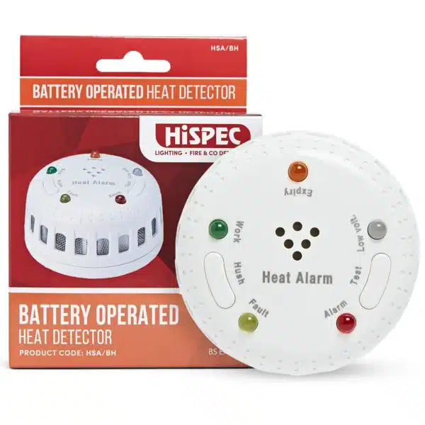 Hispec HSA/BH Battery Operated Heat Detector