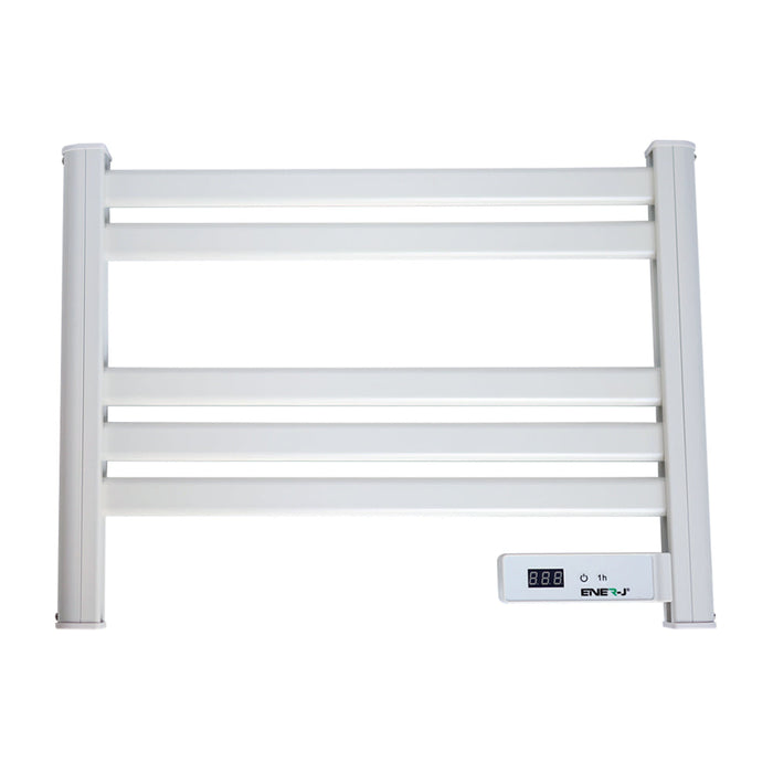 ENER-J IH1045 Infrared Heating Towel Rail LC Screen with BS plug 1.2 m for Bathroom IP24 White