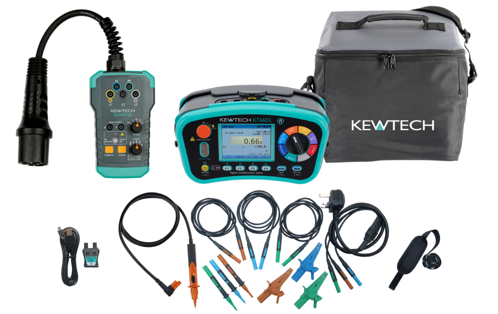 Kewtech KT66EV Multifunction Tester & EV Adapter Kit