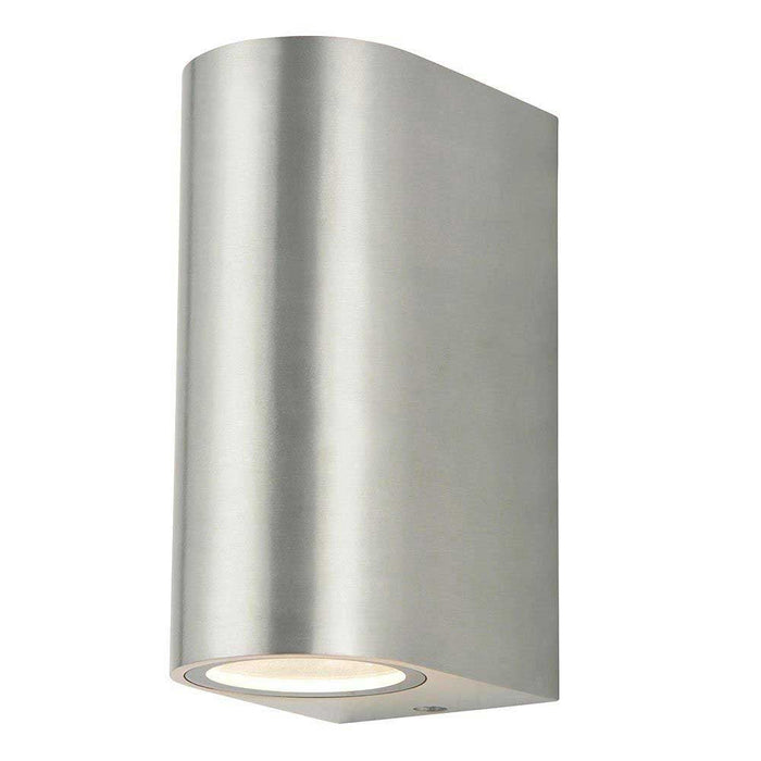 ENER-J T704 Up Down GU10 Exterior Wall Light Fixture Silver Finish