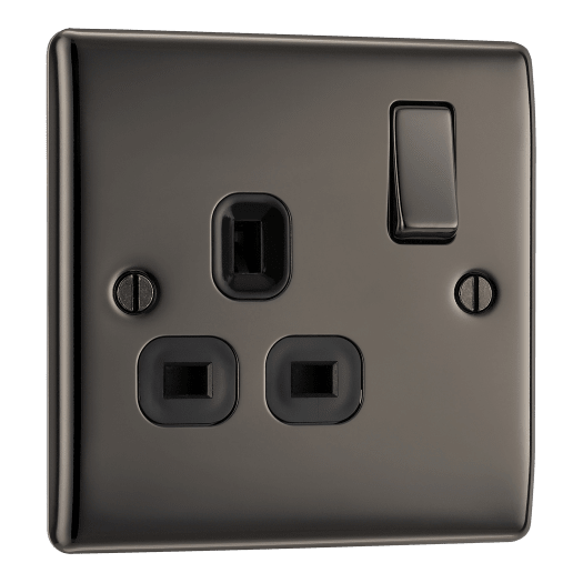 BG Nexus NBN21B 13A Socket Outlet Black Nickel