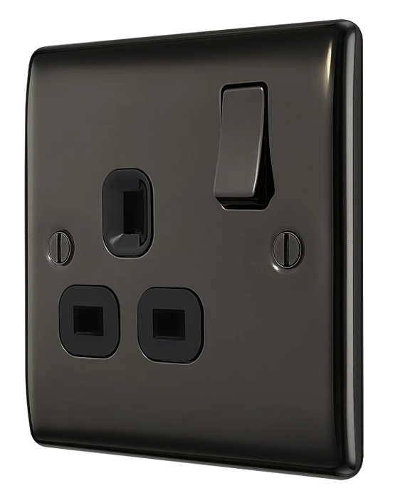 BG Nexus NBN21B 13A Socket Outlet Black Nickel