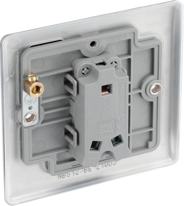 BG Nexus NBS12 1G 2 Way 10A Switch Brushed Stainless