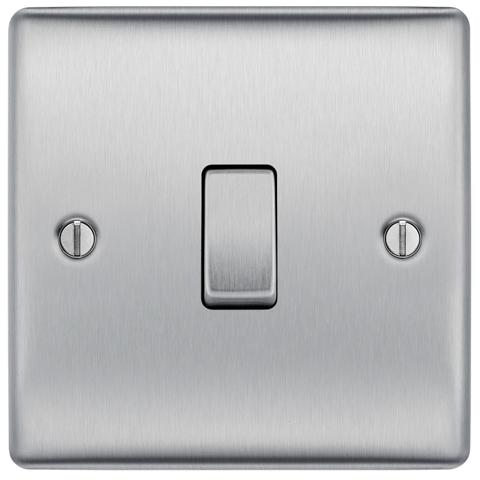 BG Nexus NBS13 Intermediate Switch Brushed Steel