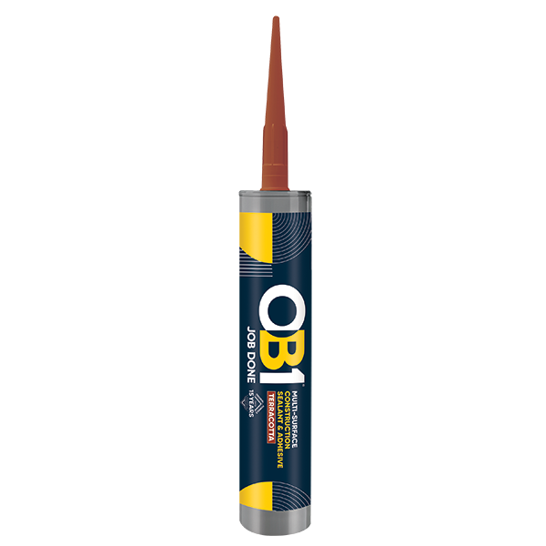 Unicrimp OB1SCS290T OB1 MULTI-SURFACE CONSTRUCTION SEALANT & ADHESIVE TERRACOTTA 290ML