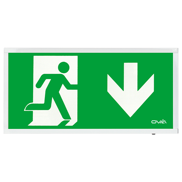 Ovia OEC4-D-W 4W Emergency LED Maintained Box Exit Sign Down Legend