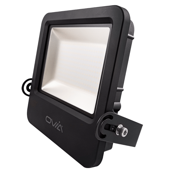 Ovia OV101150BKCWPC 150W LED Floodlight With Photocell - IP65 - 4000K - Black