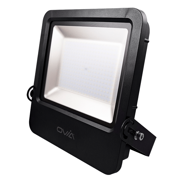 Ovia OV101200BKCWPC 200W LED Floodlight With Photocell - IP65 - 4000K - Black